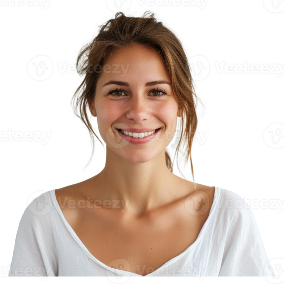 AI generated Woman without makeup png