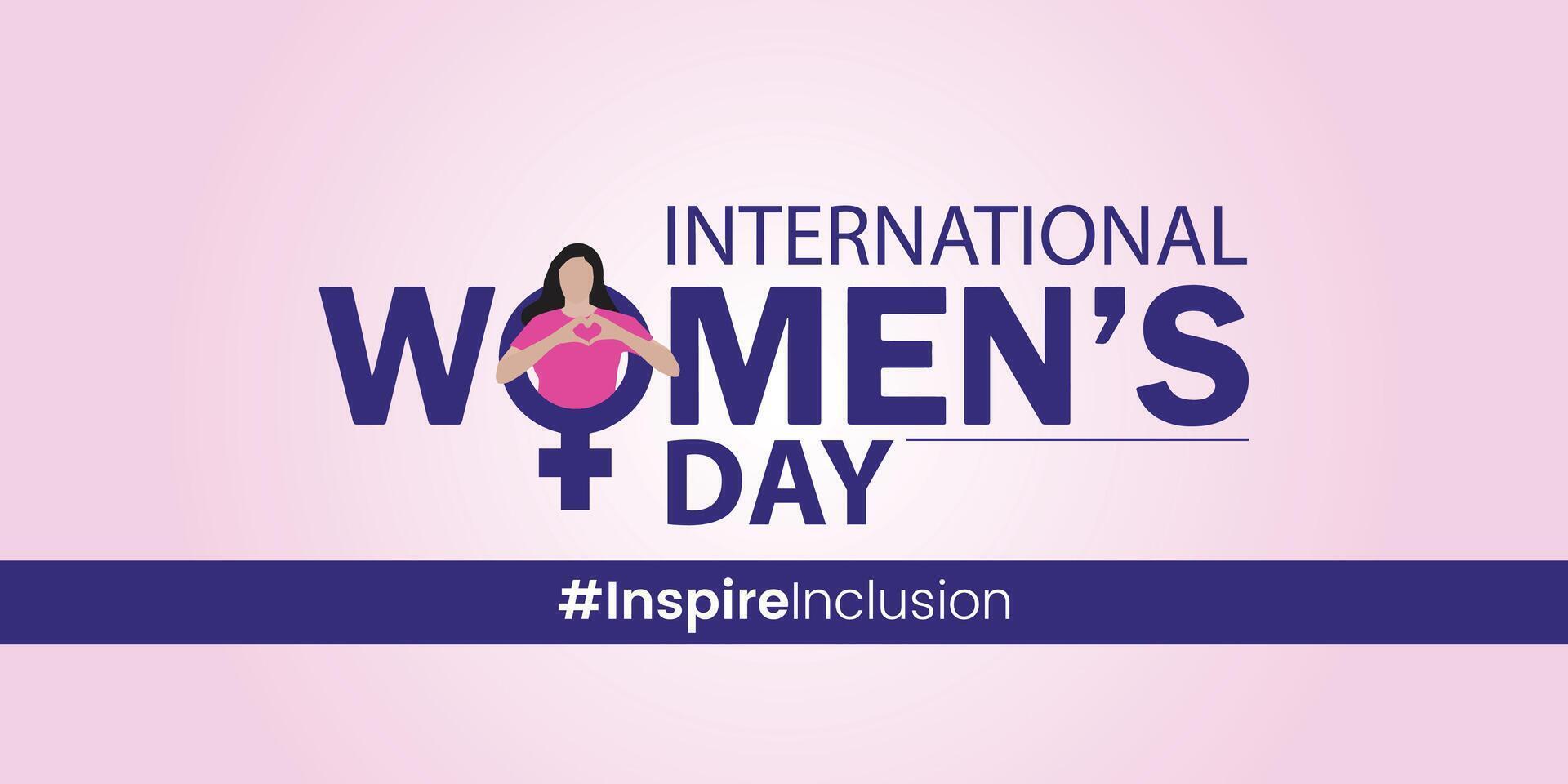 International Womens Day concept poster. 2024 Womens Day campaign theme Inspire Inclusion, Females for feminism, independence, sisterhood, empowerment, activism for women rights vector
