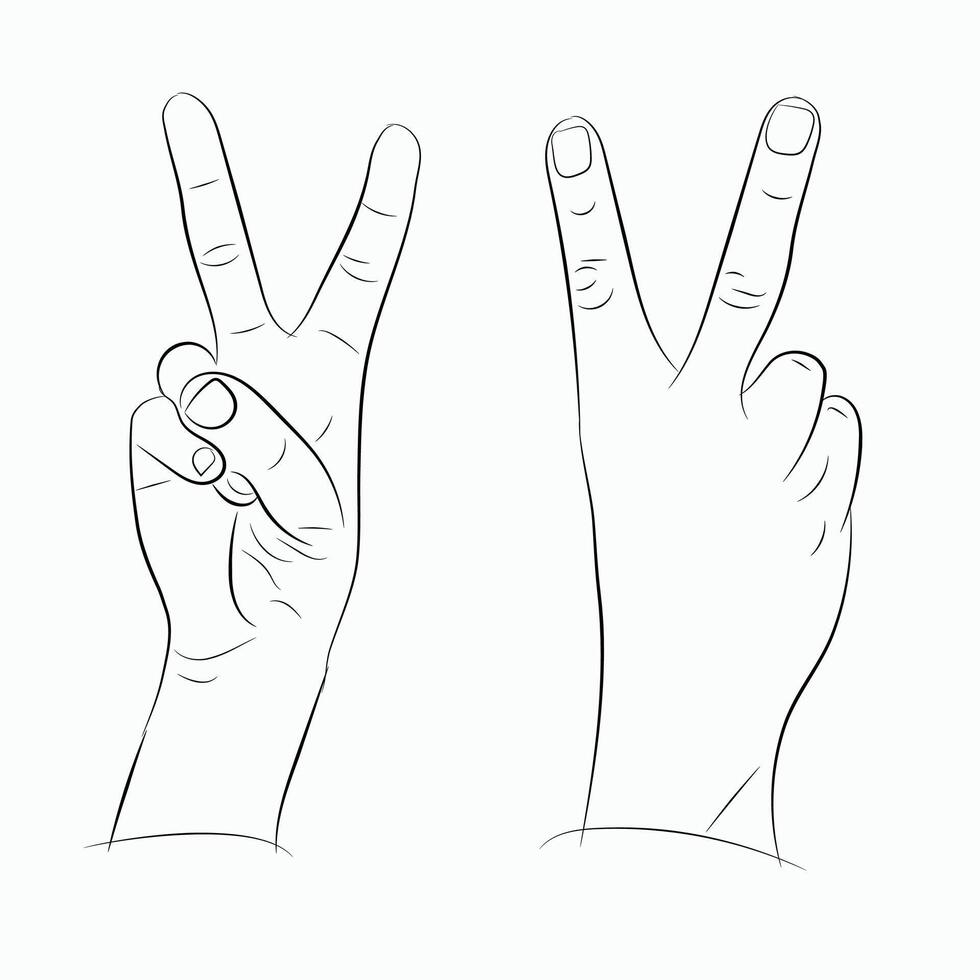 Hand gestures on a white background. Abstract vector illustration. Communication concept.Cartoon illustration design.