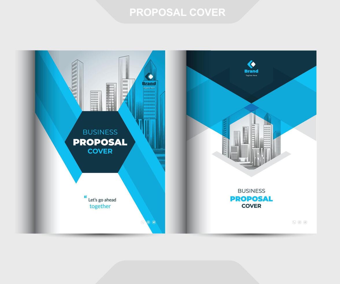 Corporate Business Proposal Catalog Cover Design Template Concepts Adept for Multipurpose Projects vector