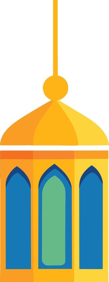 Ramadán kareem oriental linternas vector