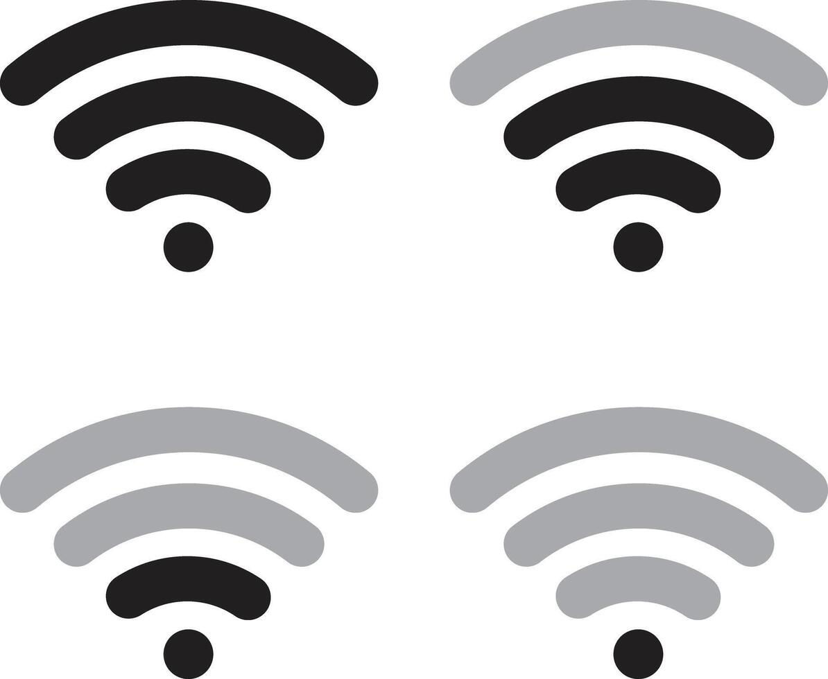Wifi levels icon set isolated on white background . Wifi icon set vector . Wireless icons