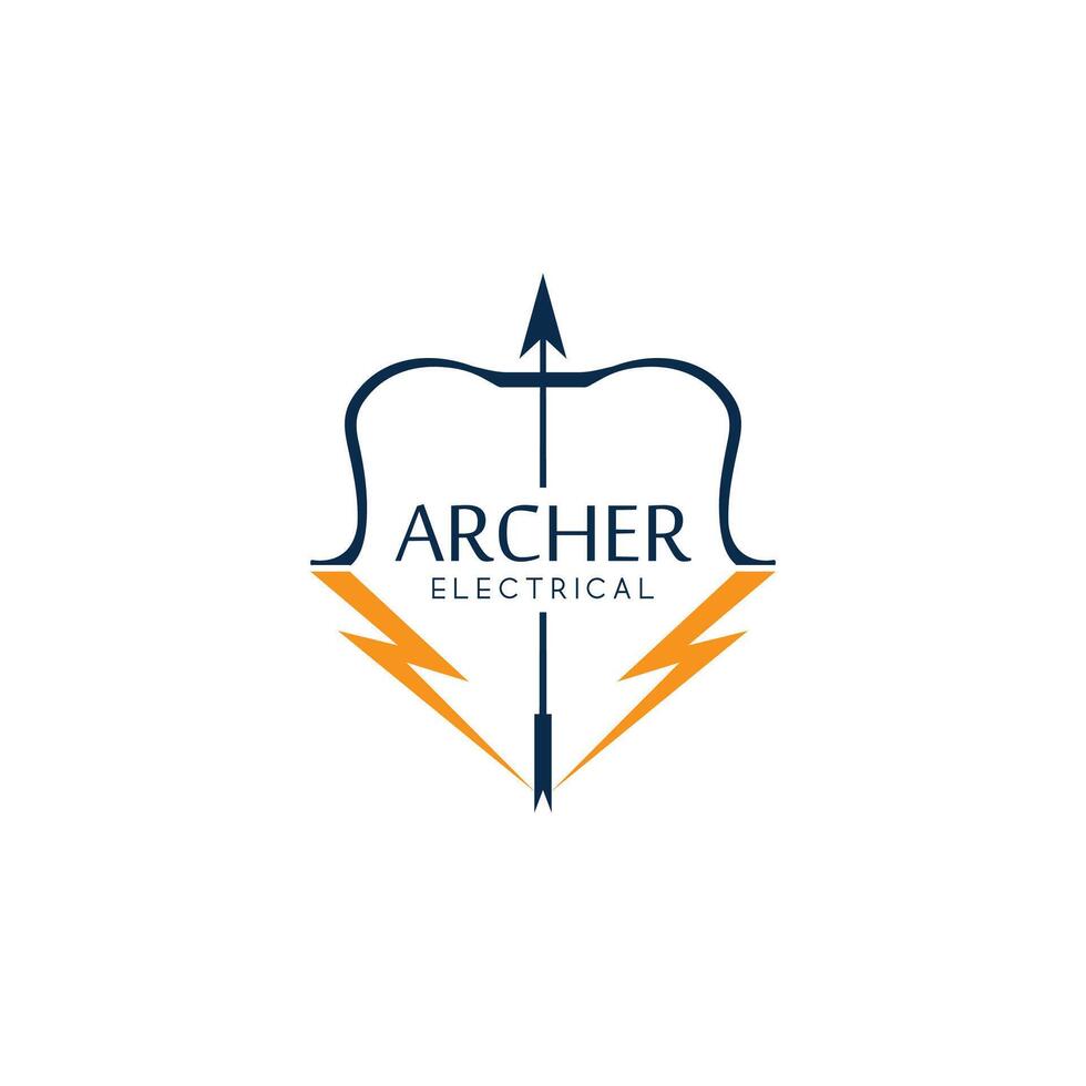 Archer Electrical Logo Design Template vector