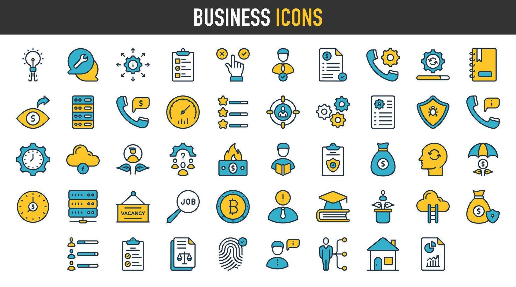 negocio iconos negocio y Finanzas web iconos dinero, banco, contacto, trabajo en equipo, humano recursos, reunión, camaradería, éxito, reunión, trabajo grupo, infografía. icono recopilación. vector