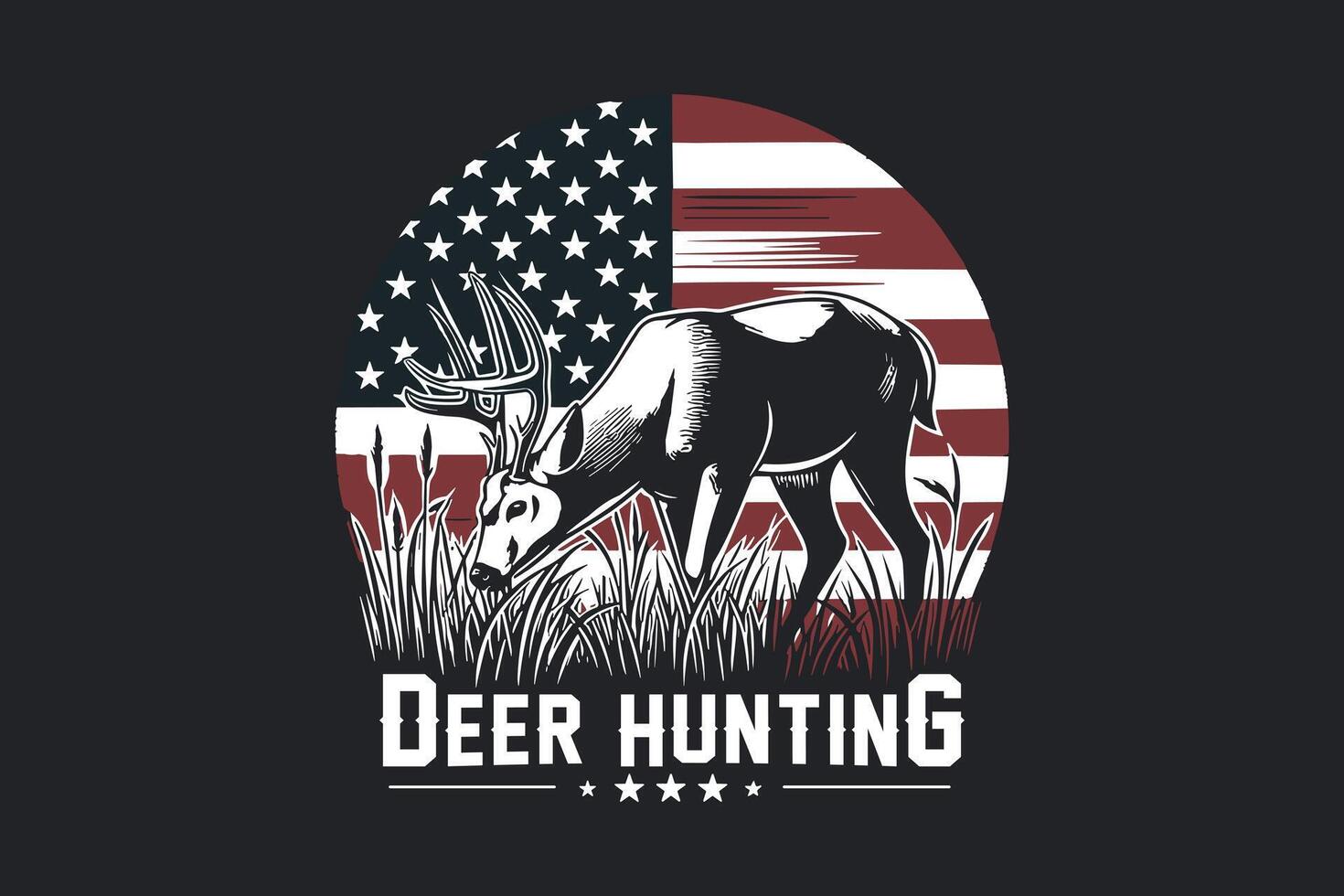 AI generated Vector hunting t-shirt design, Custom shirt design for hunting lover.