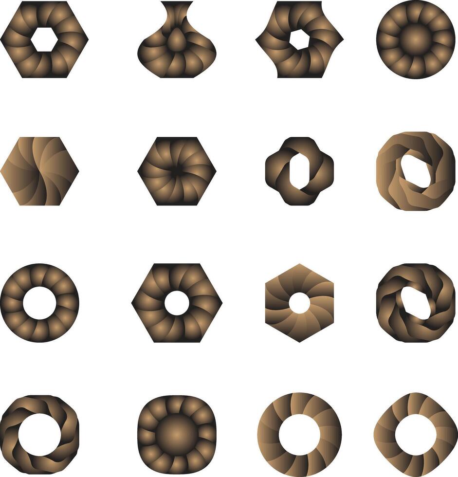 degradado marrón circulo vector