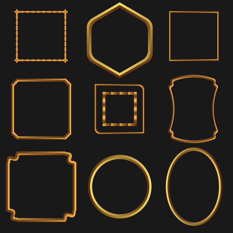 Golden Frame Design vector