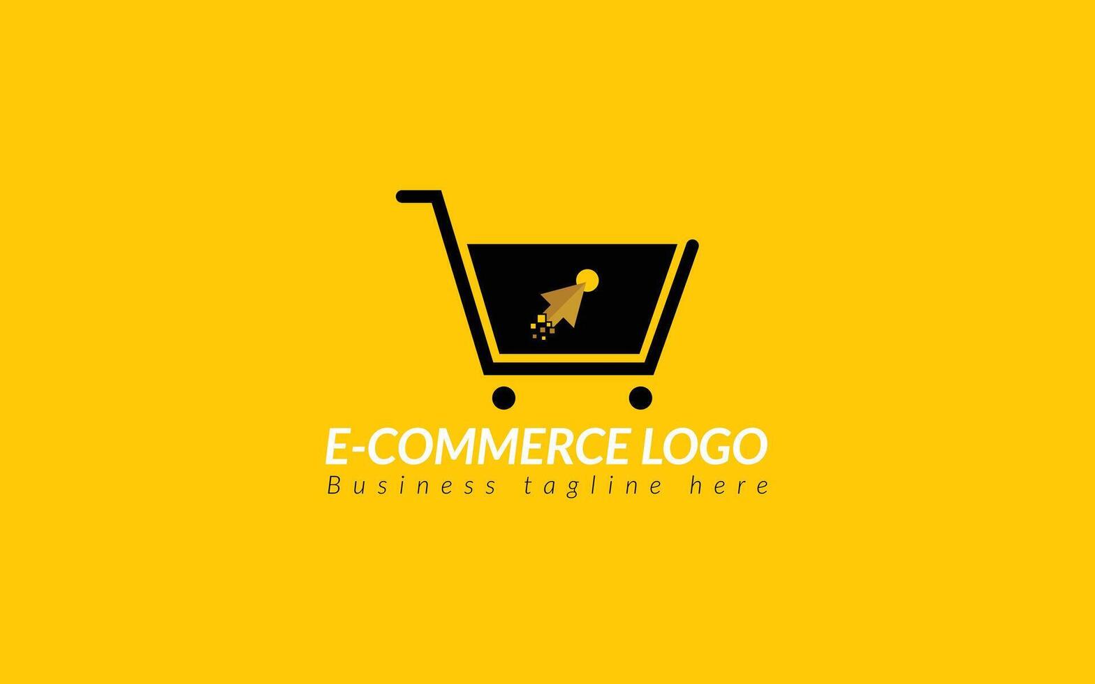 Ecommerce logo template design online shopping logo vector