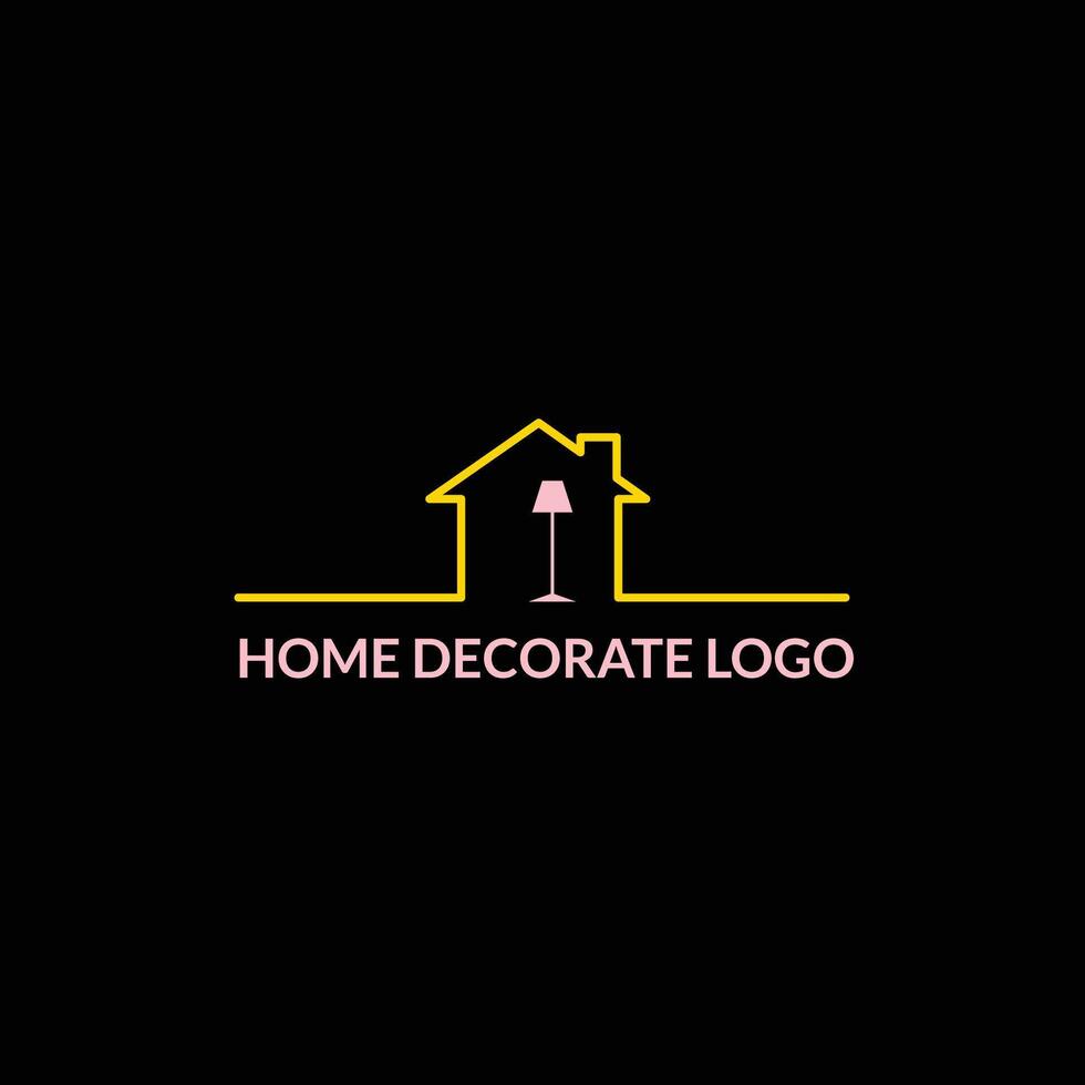 Home decorate logo, Interior design logo. vector