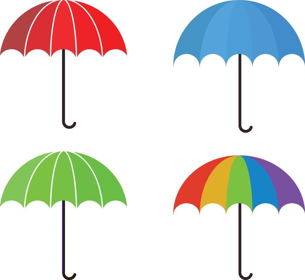 Umbrella isolated on transparent background vector