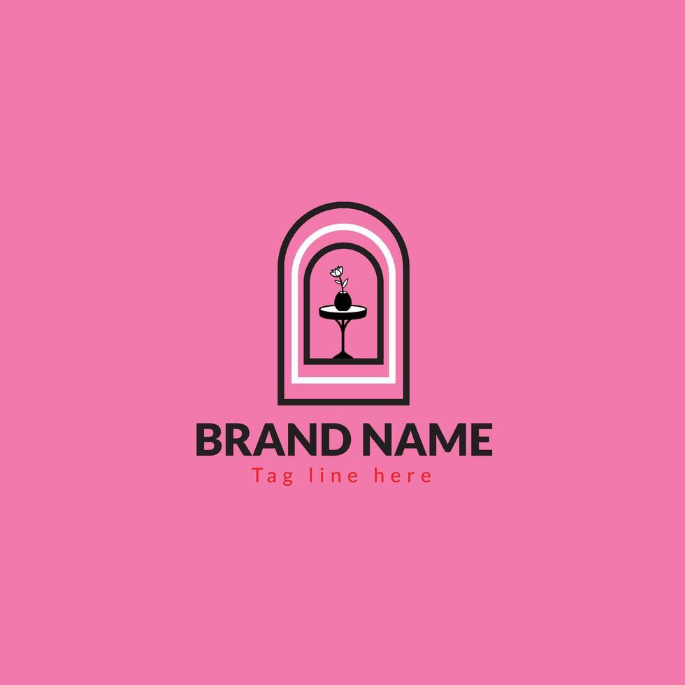 Home decorate logo, Interior design logo. vector
