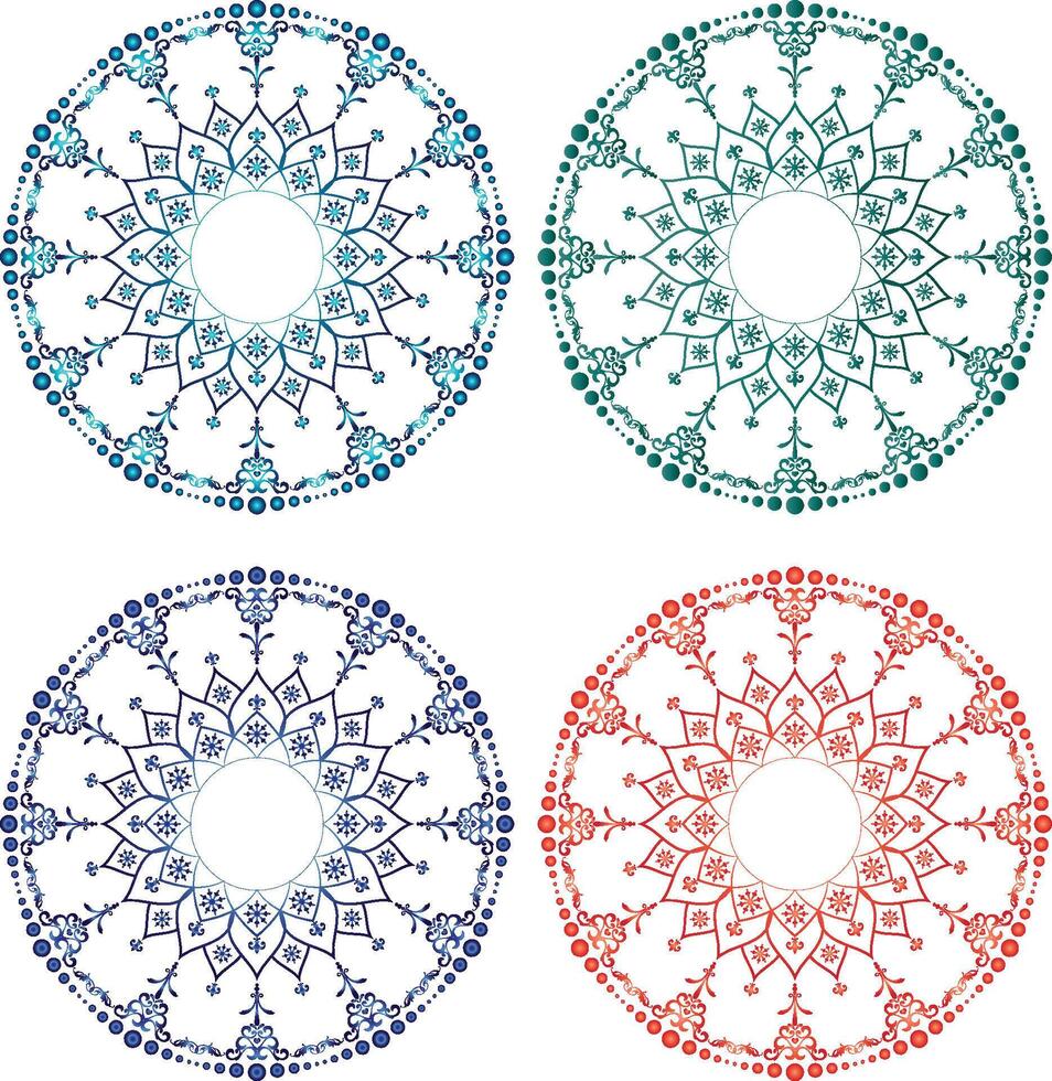 decorativo degradado mandala en blanco antecedentes vector