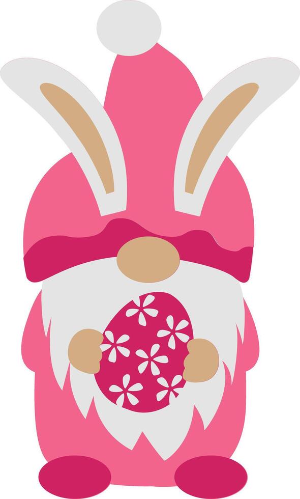 Layered Easter Bunny Gnome Template vector