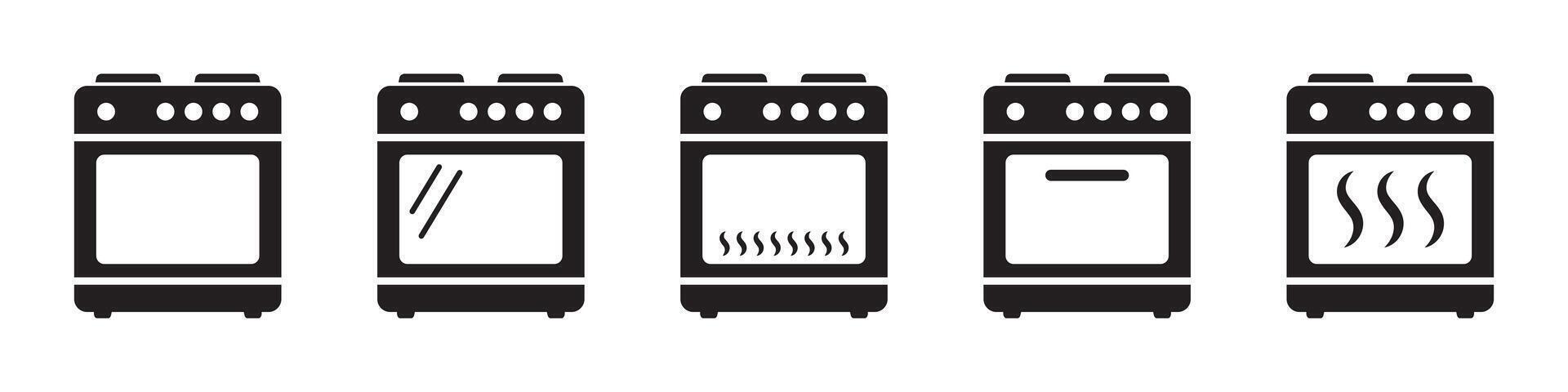 estufa horno icono, vector gas cocina. cocina Cocinando aparato. vector ilustración.