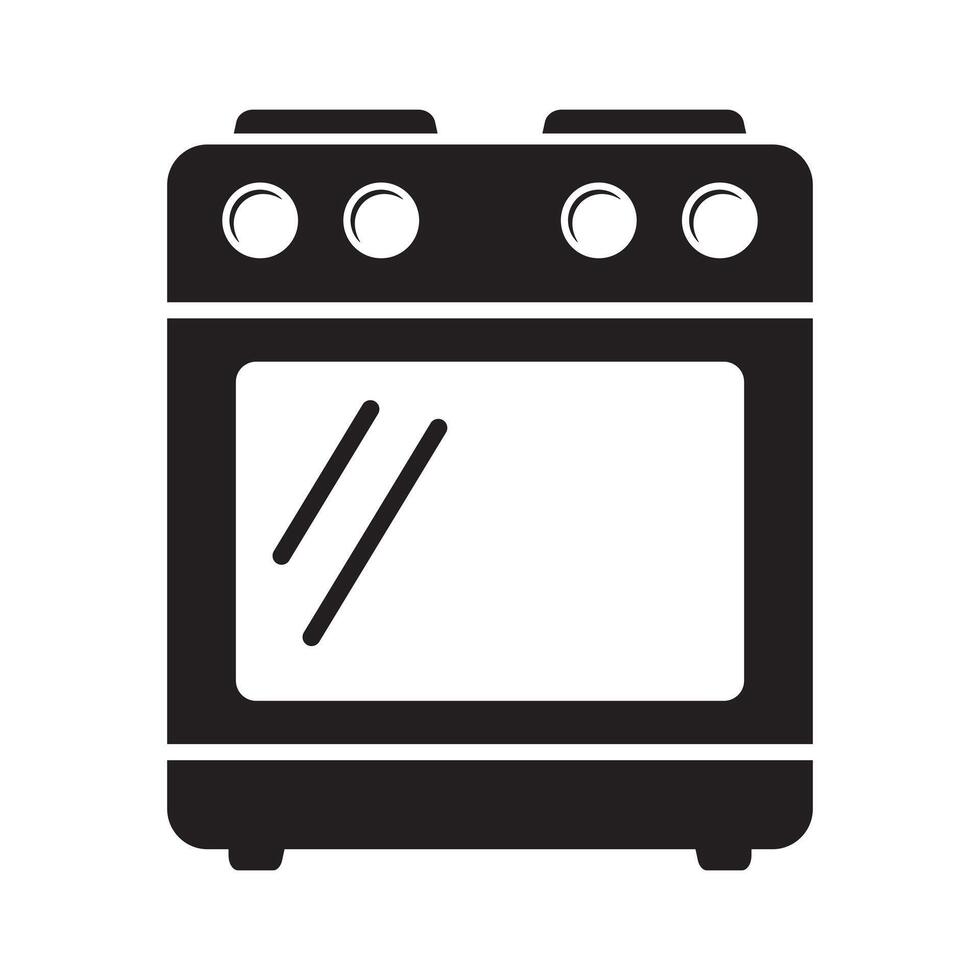 estufa horno icono, vector gas cocina. cocina Cocinando aparato. vector ilustración.