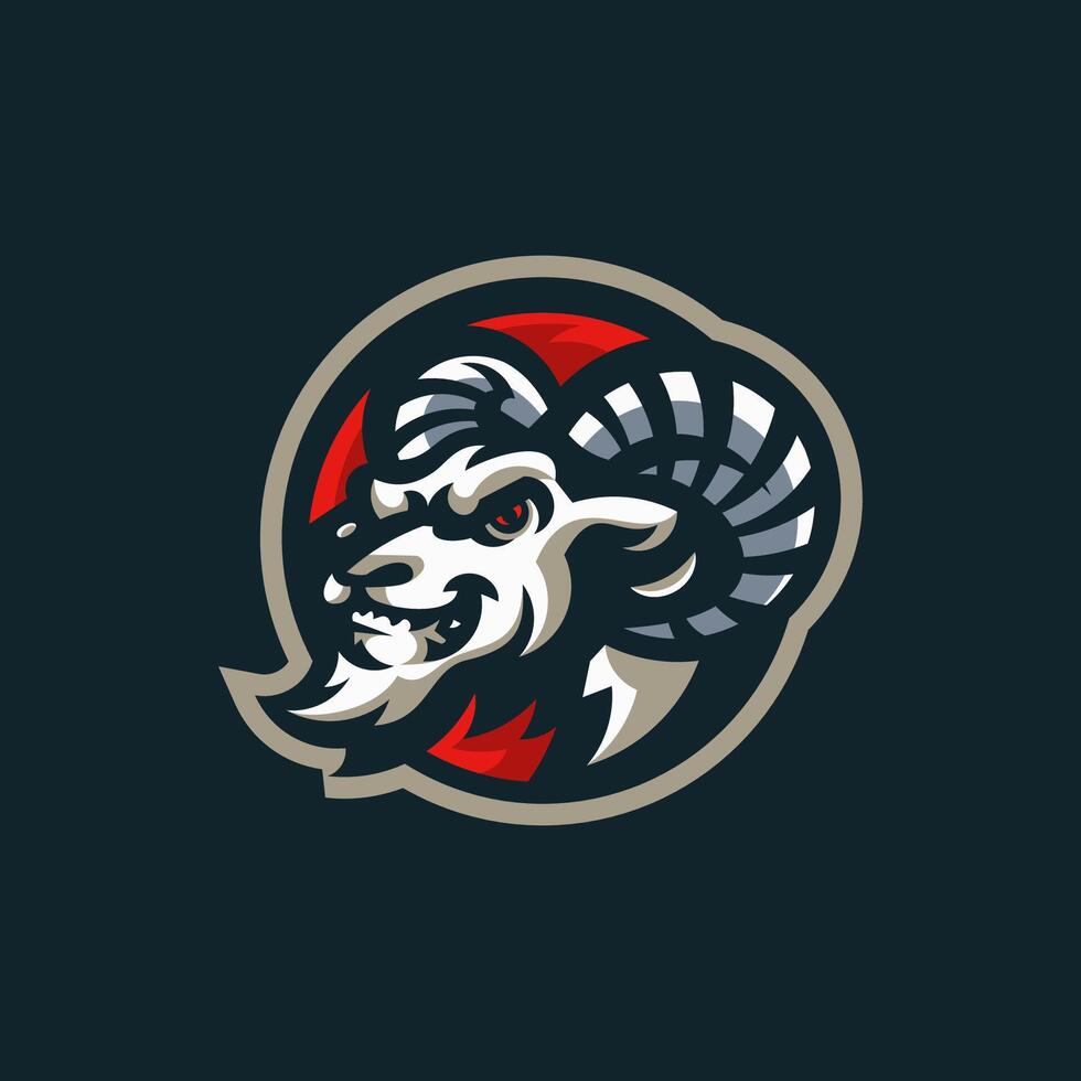 Fierce Goat mascot logo vector