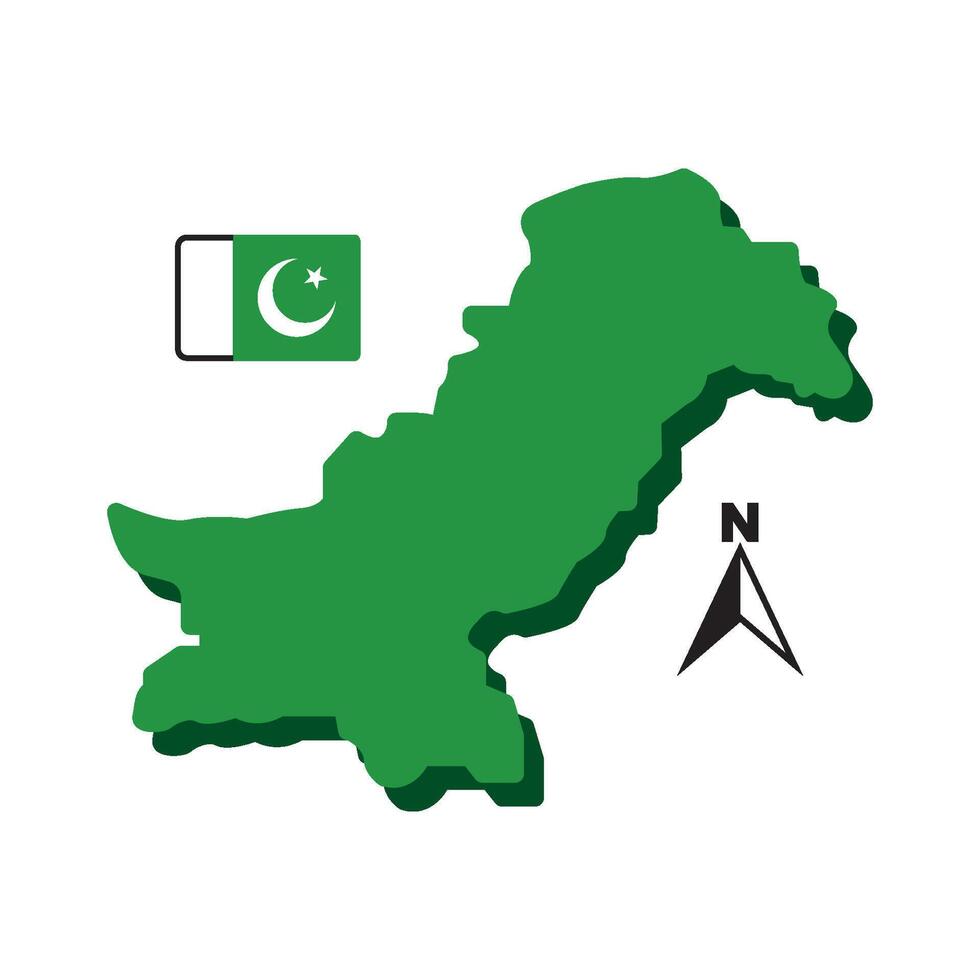 Pakistán mapa icono vector ilustración símbolo diseño