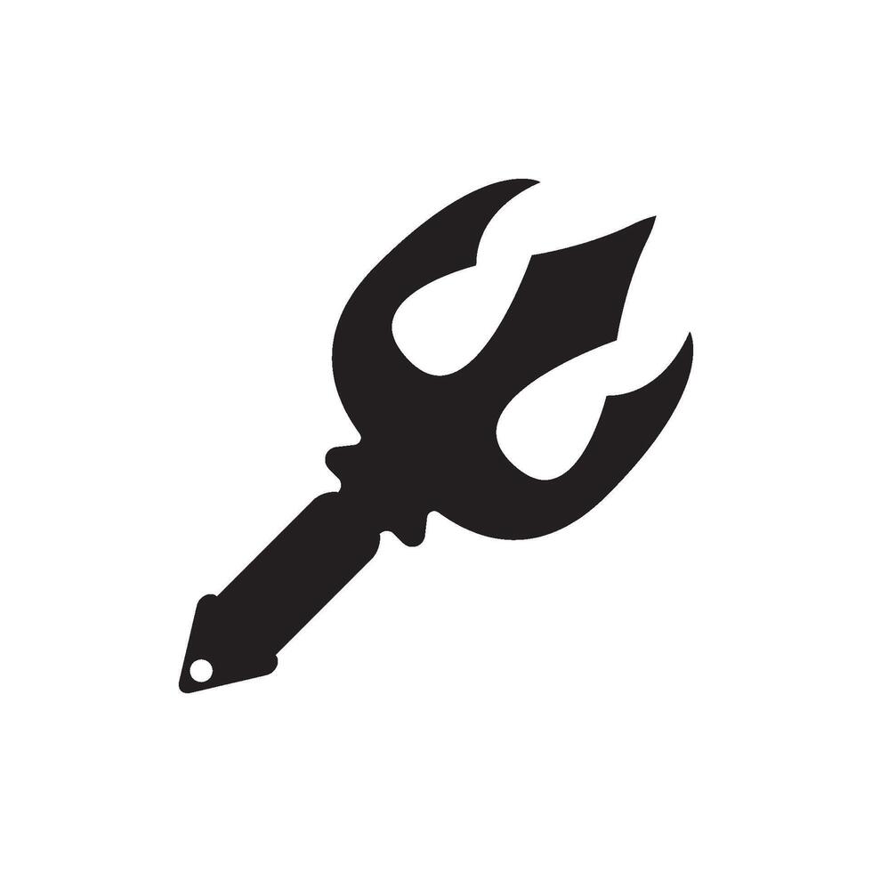 Trident logo icon, vector illustration template design