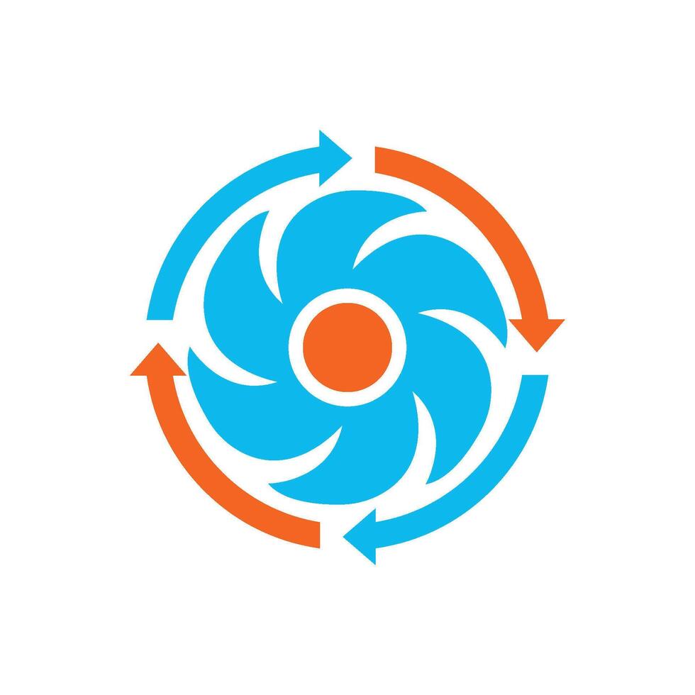 Fan logo icon, vector illustration template design
