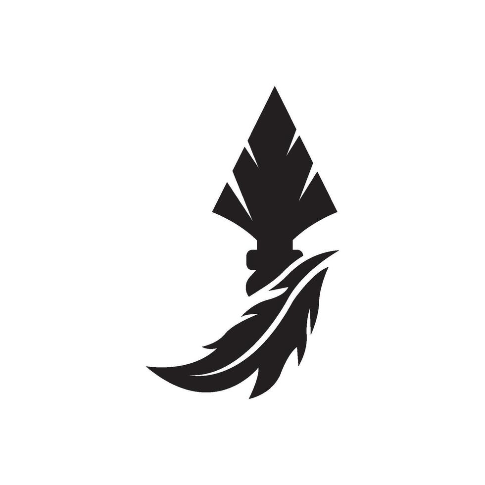 Spear logo icon,design vector illustration template
