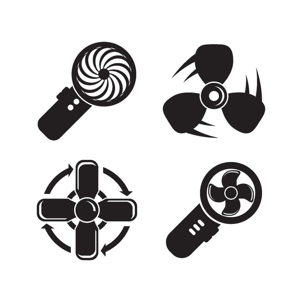 Fan logo icon, vector illustration template design