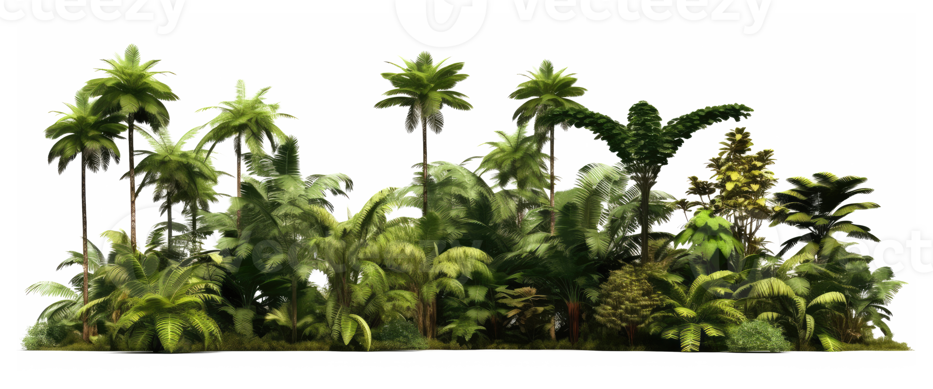 AI generated amazing trees in the forest png