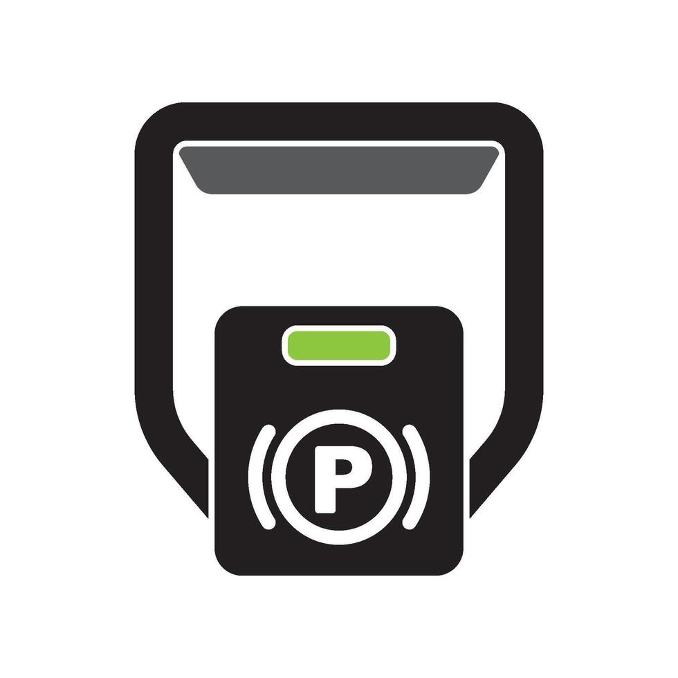 Vector car handbrake icon logo vector design template