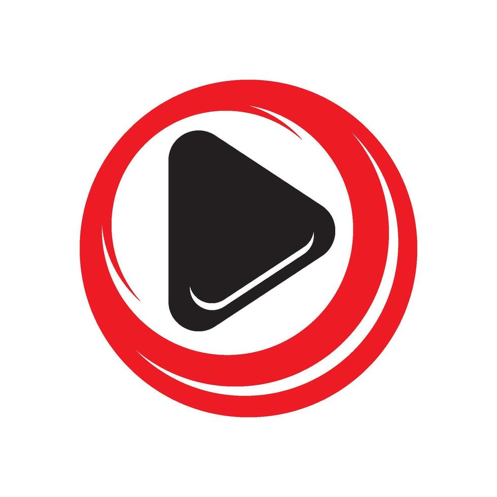 Play button logo icon design vector illustration