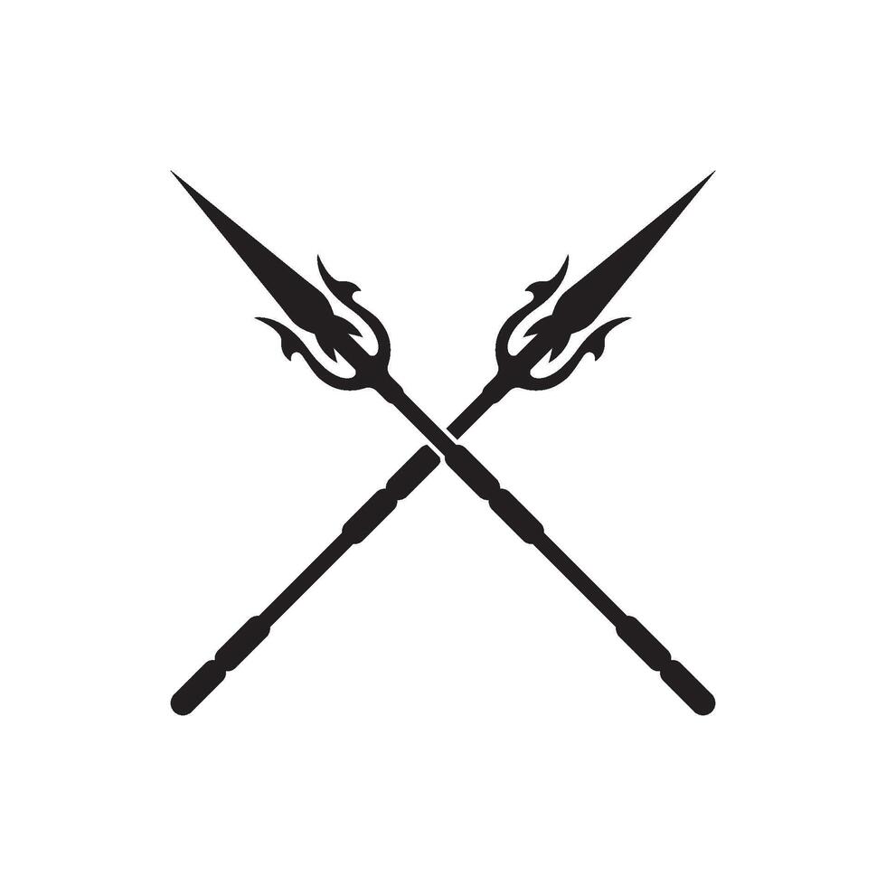 Spear logo icon,design vector illustration template