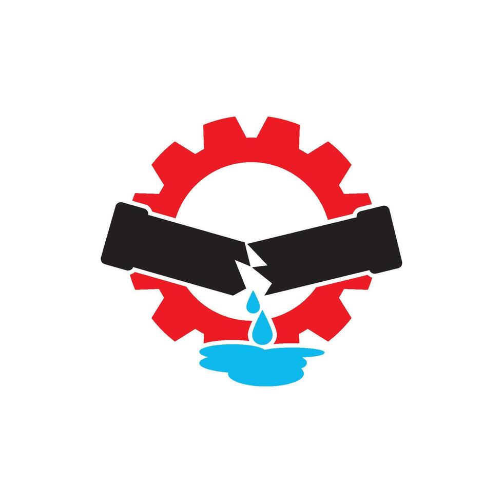 Broken Pipe Icon, Leakage In Pipe Vector Art Illustration