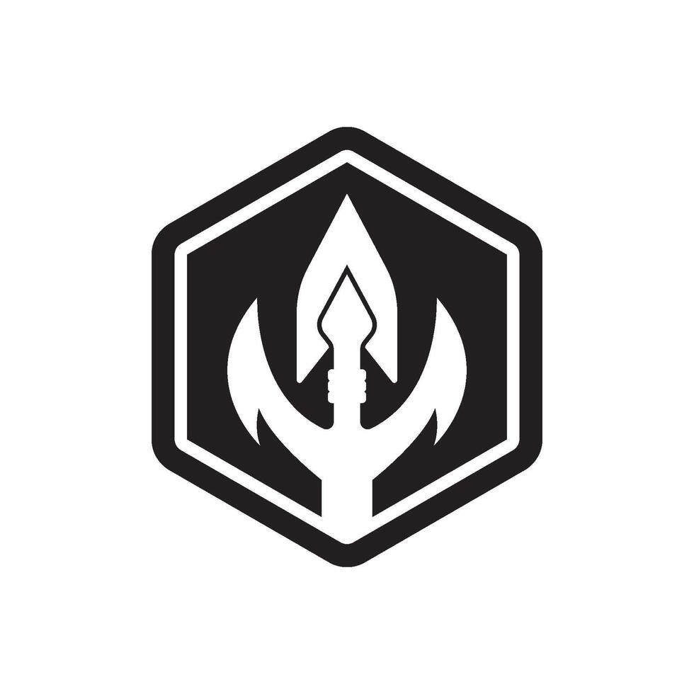 Spear logo icon,design vector illustration template