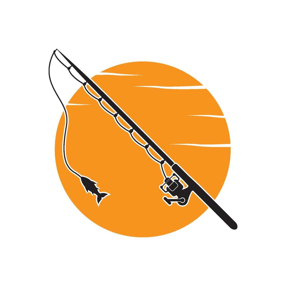 Fishing logo icon design vector illustration