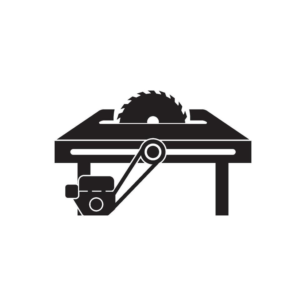 Wood saw machine icon, vector illustration template design