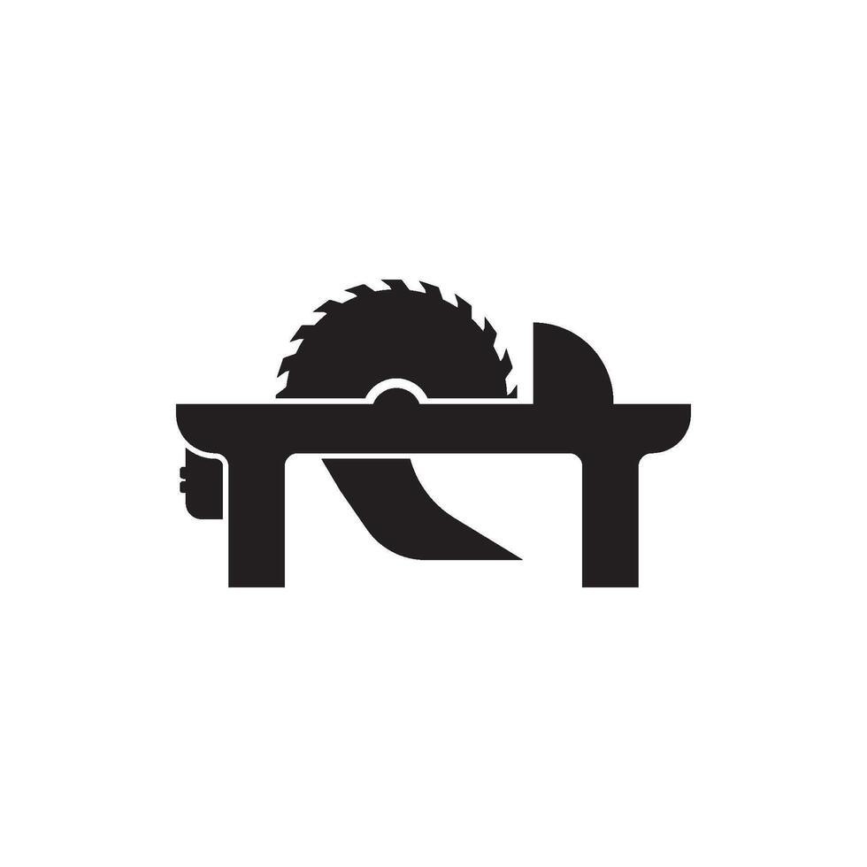 Wood saw machine icon, vector illustration template design