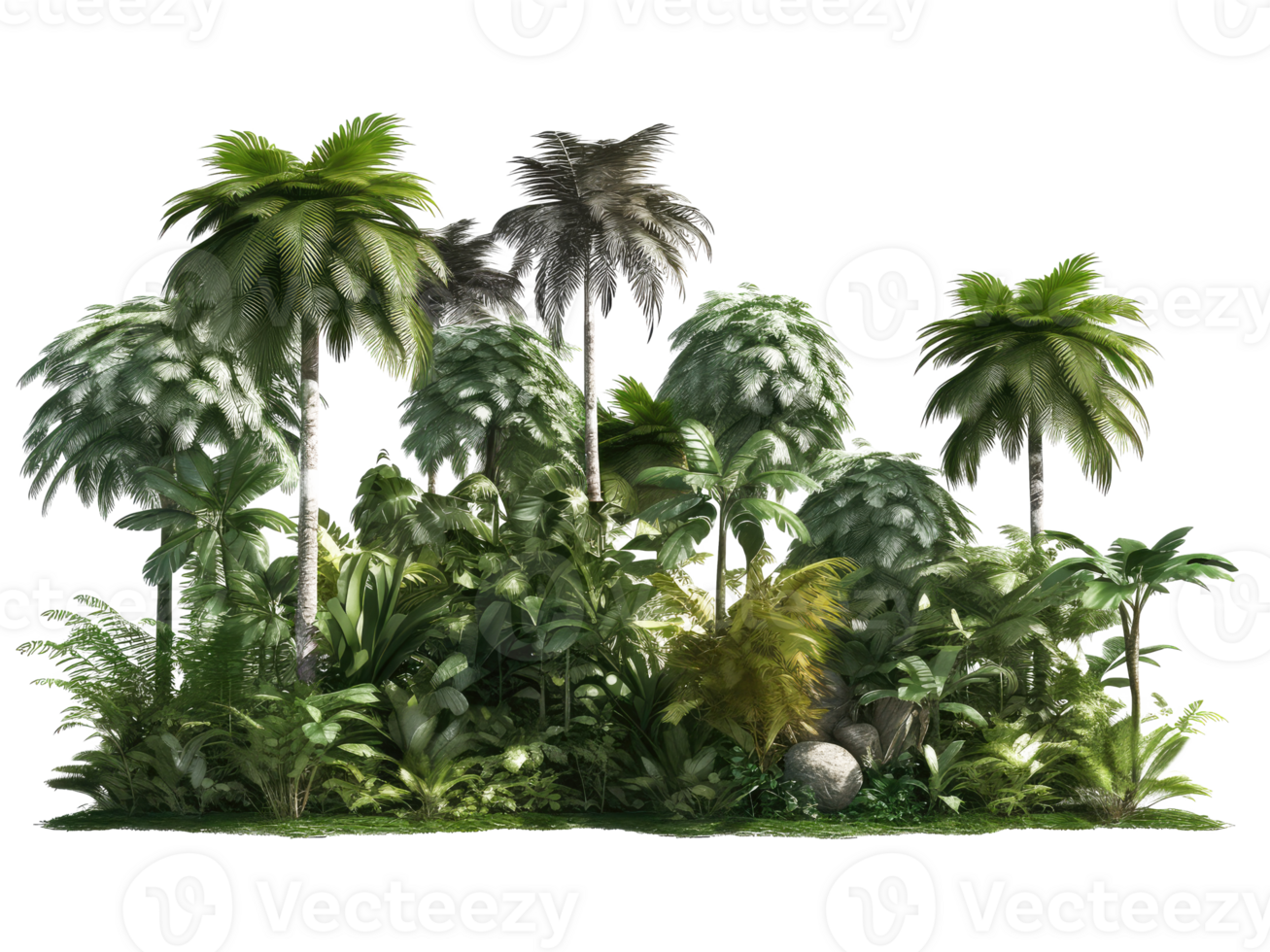 AI generated amazing trees in the forest png