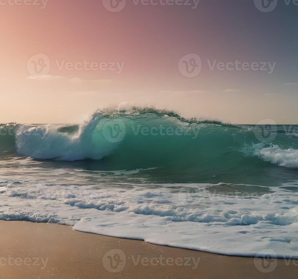 ai generado hermoso paisaje y animal foto