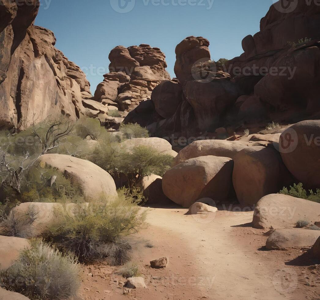 AI generated Beatiful Landscape And Animal photo