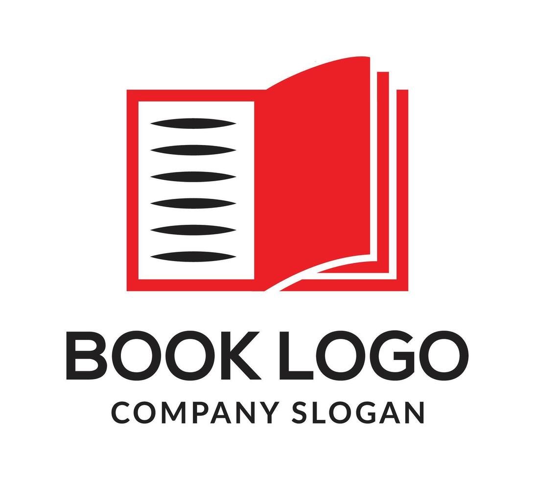 Bright colorful open book logo in rainbow colors. Vector icon. Education symbol