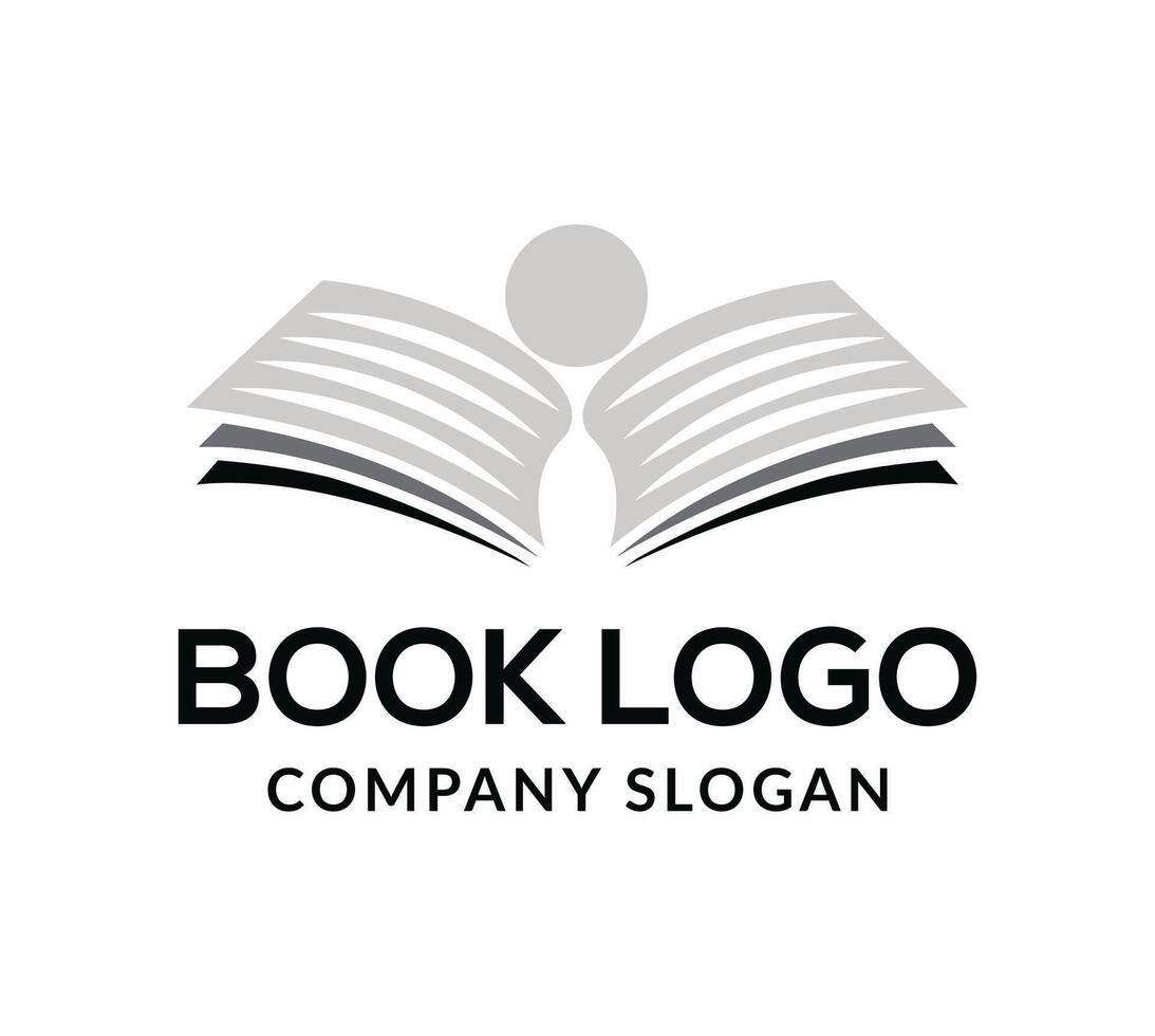 Bright colorful open book logo in rainbow colors. Vector icon. Education symbol