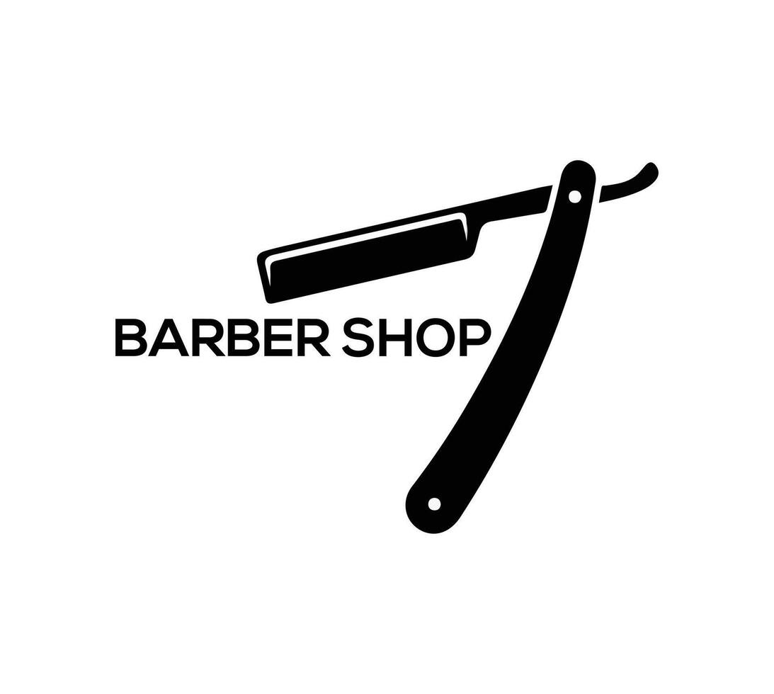 diseño de logotipo de corte de pelo para moda con concepto creativo vector