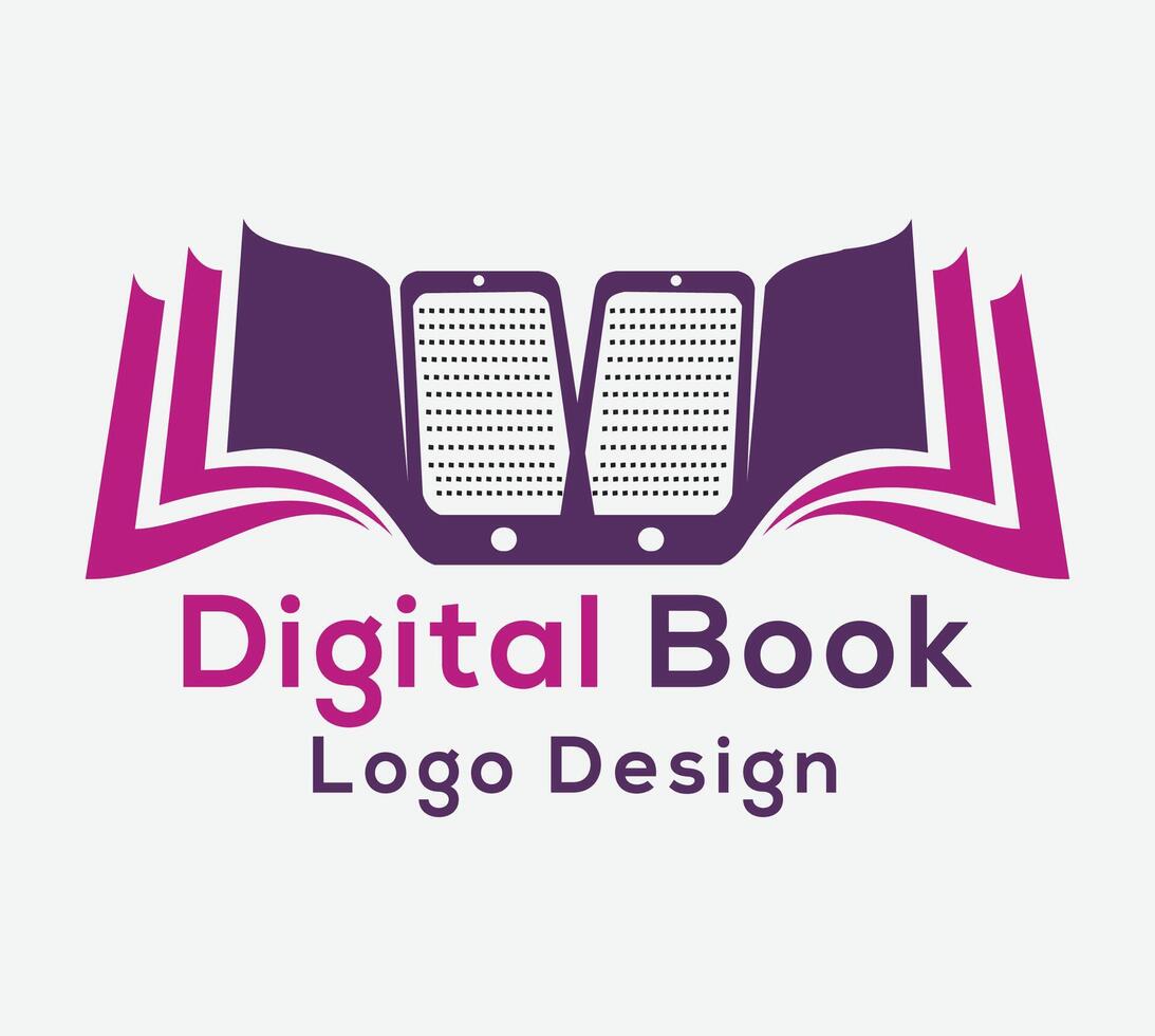 Bright colorful open book logo in rainbow colors. Vector icon. Education symbol