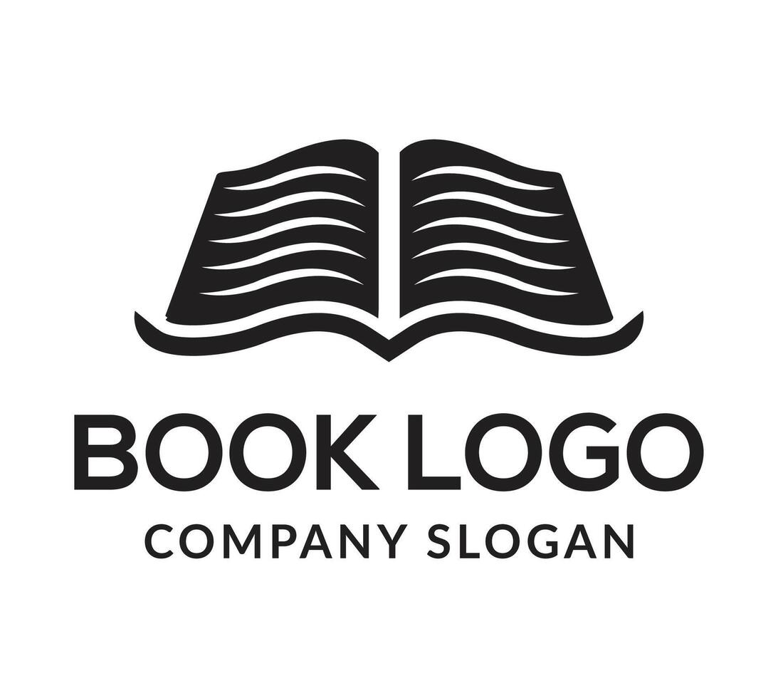 Bright colorful open book logo in rainbow colors. Vector icon. Education symbol