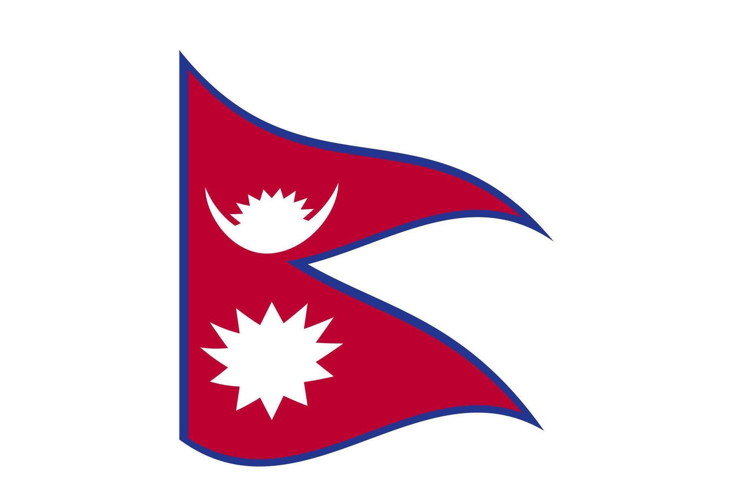 Nepal flag in vector design