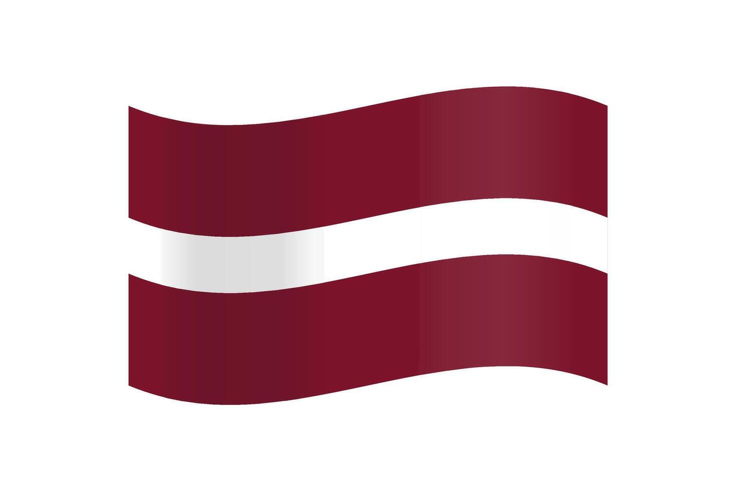 Vector Illustration with the Latvian National Flag