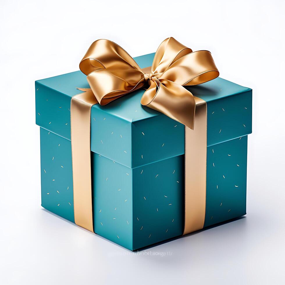 AI generated various color giftbox on white background photo