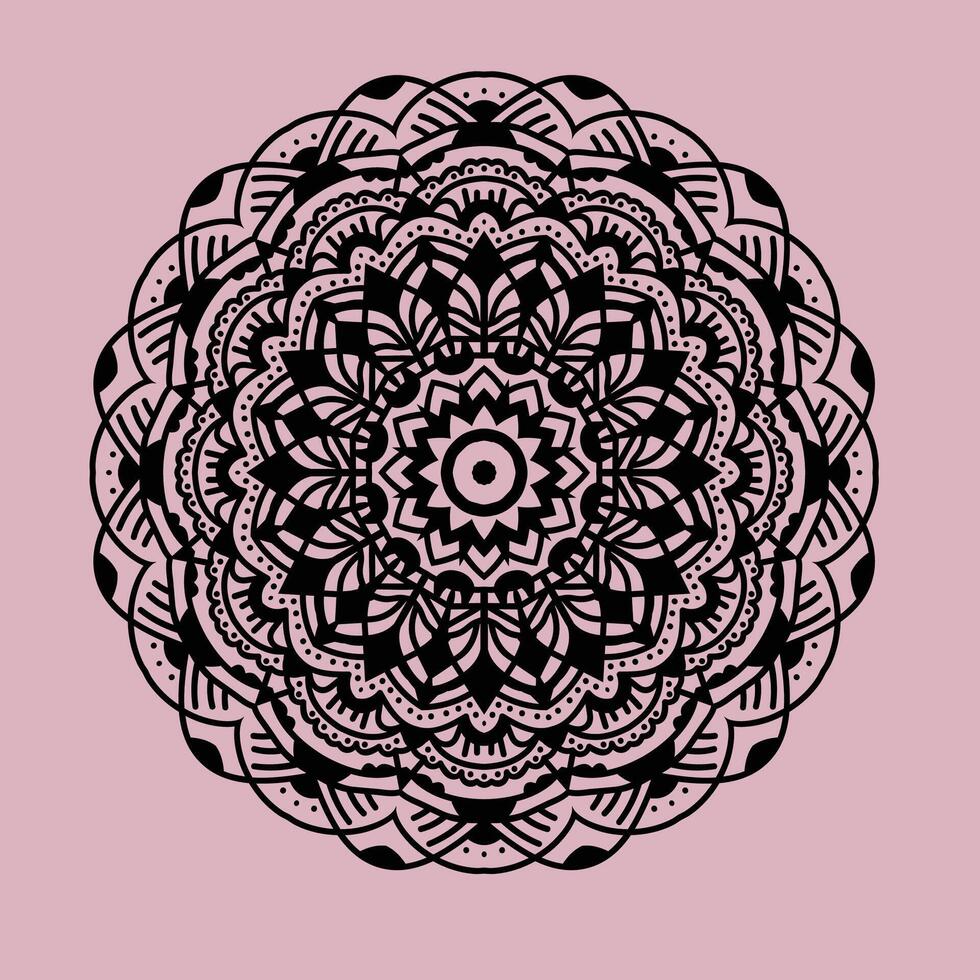 Mandala, Decorative ornament in ethnic oriental style, Islam, Arabic, Indian, ottoman motifs. Fantasy-inspired Mandala, Circular flower mandala pattern for Henna, Mehndi,decoration vector