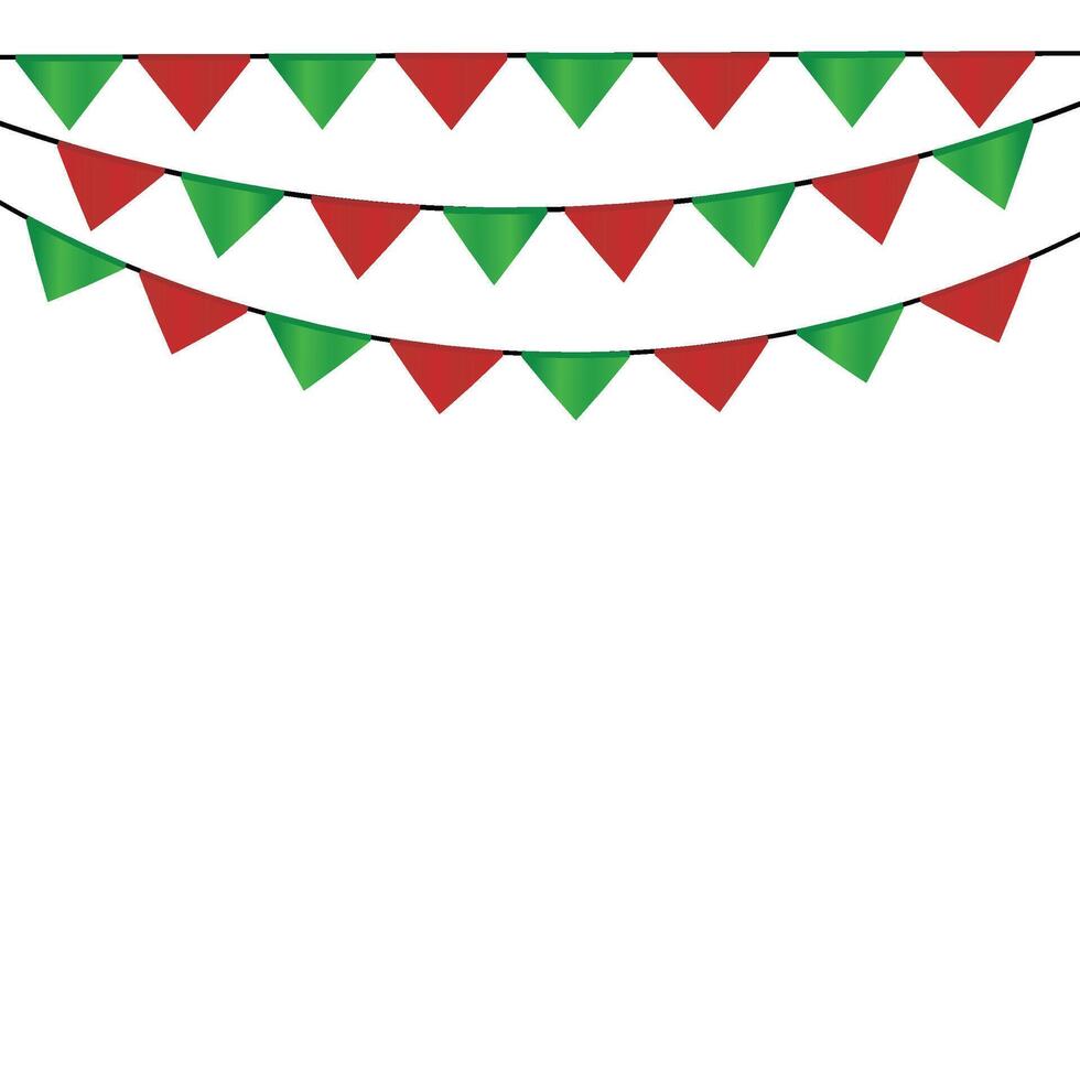Bunting flags decoration, celebration, Patriotic Celebration Background, Carnival colored garlands and bunting, colorful pennants, anniversary and holiday party flags vector
