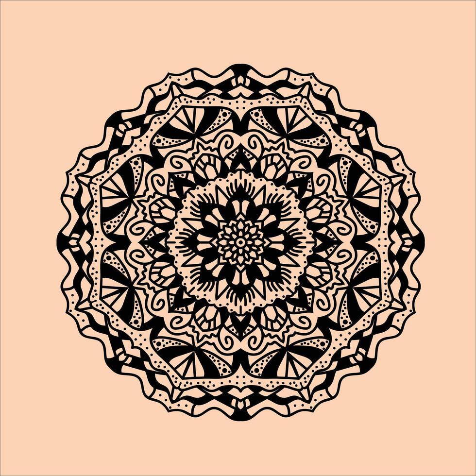 Mandala. Circular flower mandala pattern for Henna, Mehndi, tattoo, decoration. Decorative ornament in ethnic oriental style. Islam, Arabic, Indian, ottoman motifs. vector