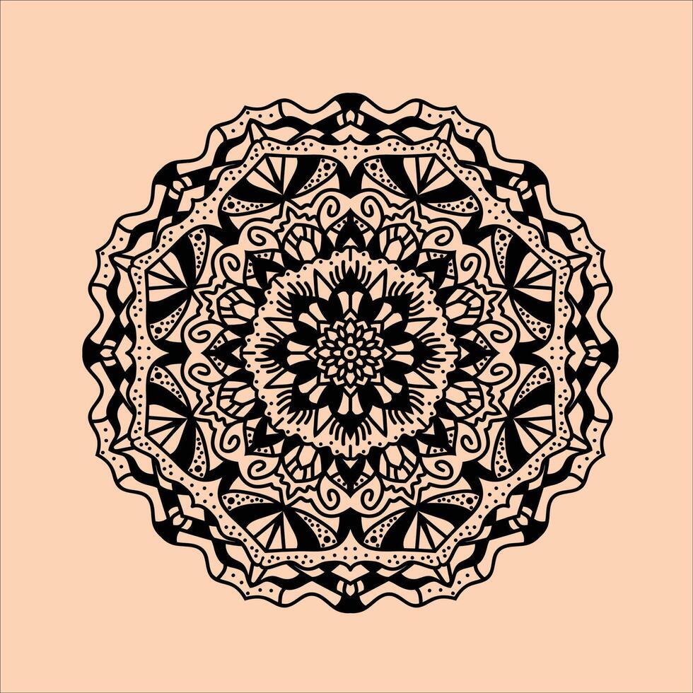 Mandala. Circular flower mandala pattern for Henna, Mehndi, tattoo, decoration. Decorative ornament in ethnic oriental style. Islam, Arabic, Indian, ottoman motifs. vector