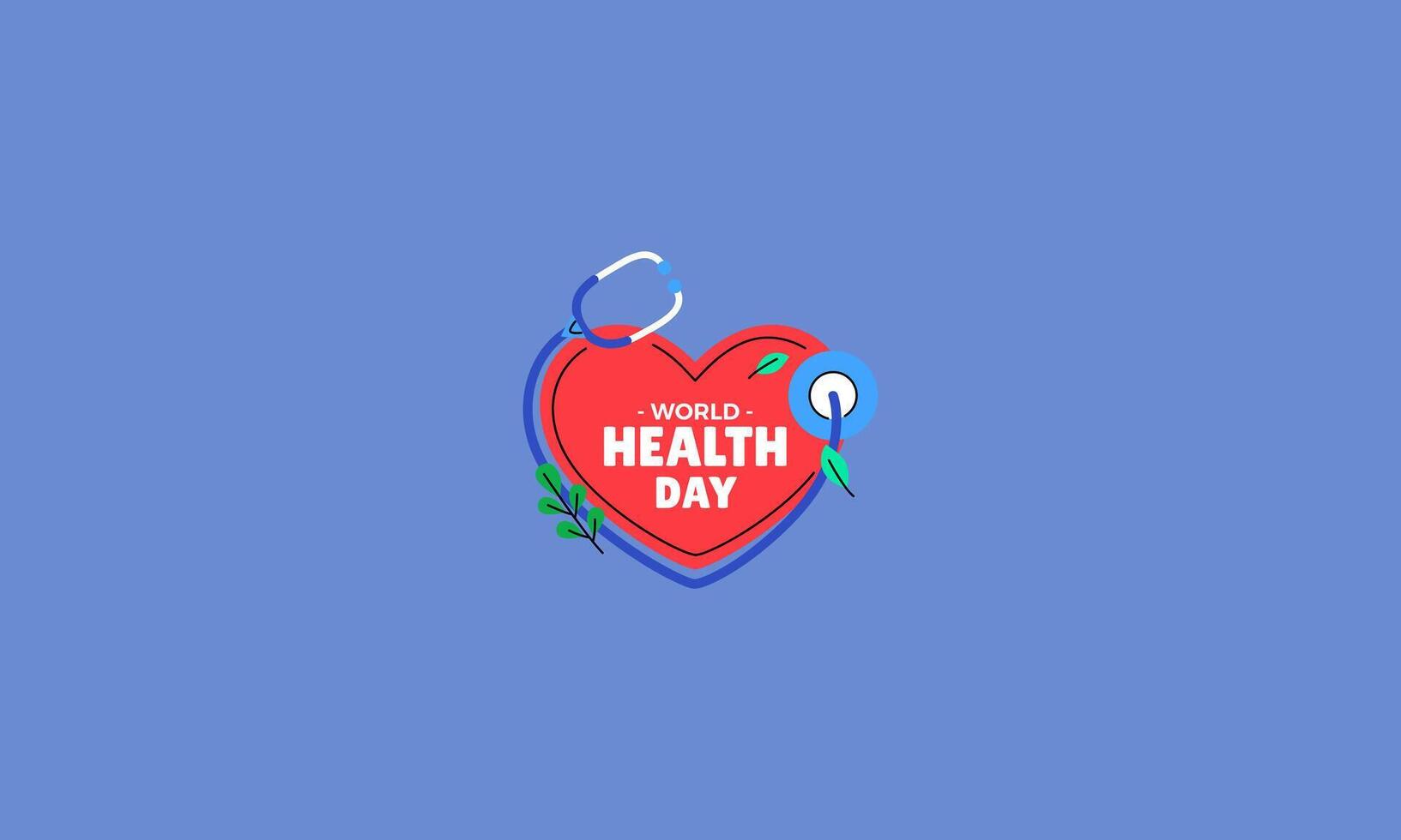 world health day banner vector illustration flat design